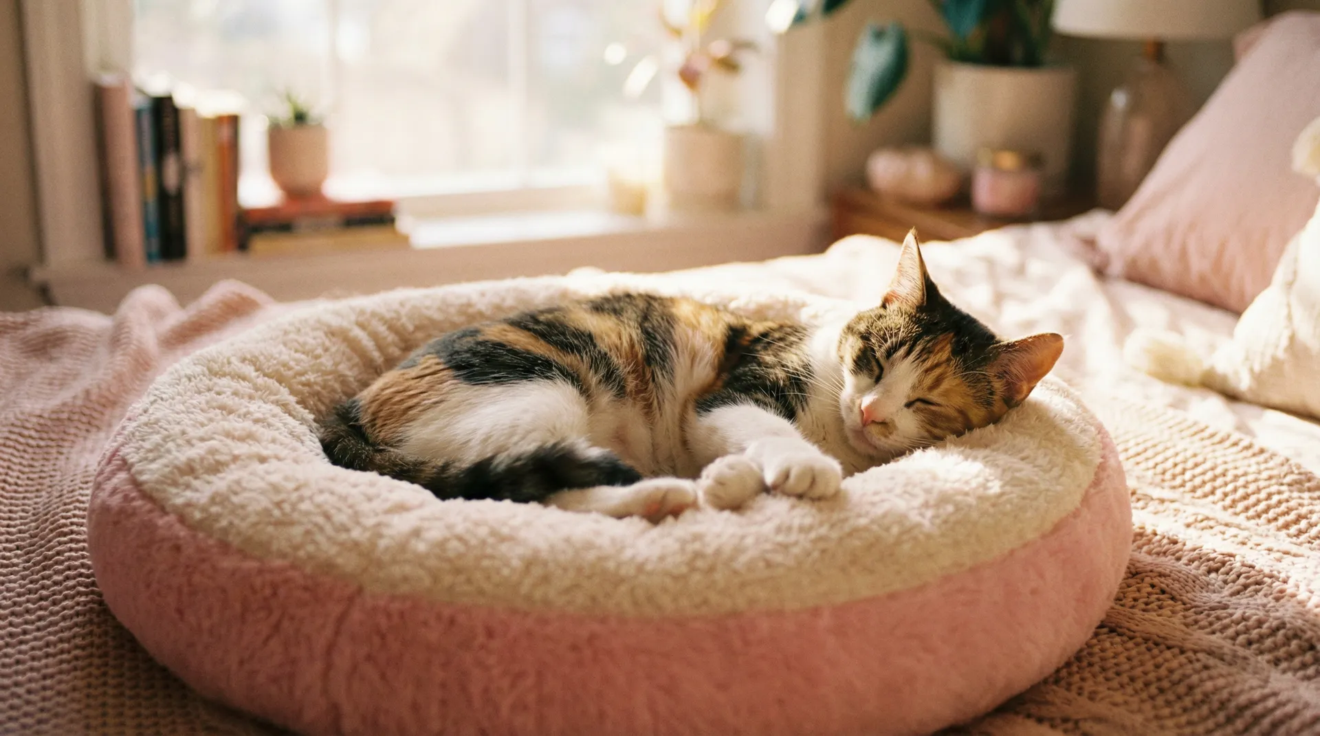 三花猫安静入睡 - 起草网站
